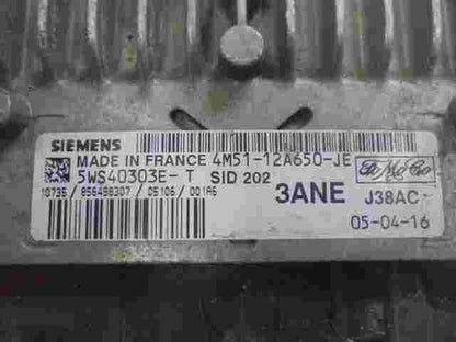 Centralita Ford Focus C-Max SID202 3ANE 4M5112A650JE 5WS40303ET 5WS40303E-T