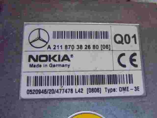 Centralita Bluetooth Teléfono Mercedes-Benz W211 A211870382680 Q01 Nokia DME-3E