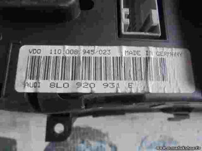 Cuadro de instrumentos  Audi A3 8L0920931E 8L0 920 931 E VDO 110008945023