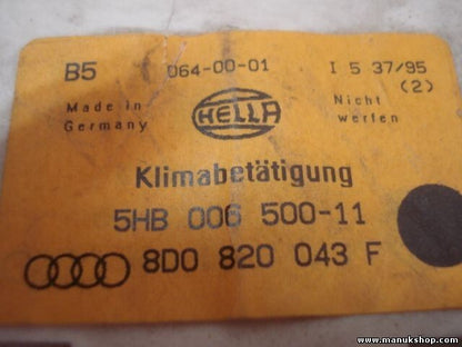 Controllo riscaldamento Audi A4 B5 8D0820043F 8DO820043F HELLA 5HB00650011