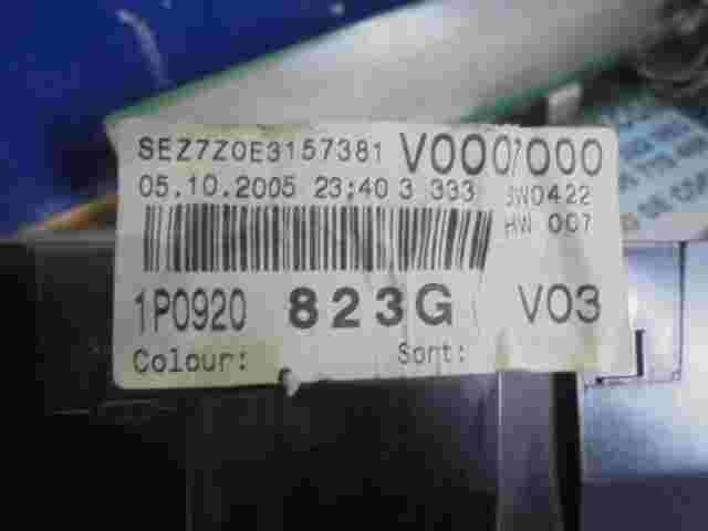 Diagrama del indicador de velocidad Seat Leon 1P0920823G VDO V0070000 1100802800