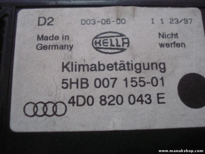 A/C System Audi A8 4D0820043E 4D0 820 043 E HELLA 5HB00715501 5HB 007 155 01