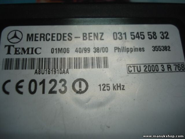 Unidad de control del inmovilizador Mercedes W638 Vito 0315455832 TEMIC 01M06