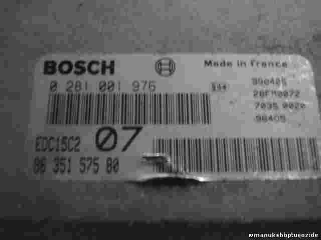 Centralina Citroen Xsara Peugeot 9635157580 96351575186 BOSCH 0281001976