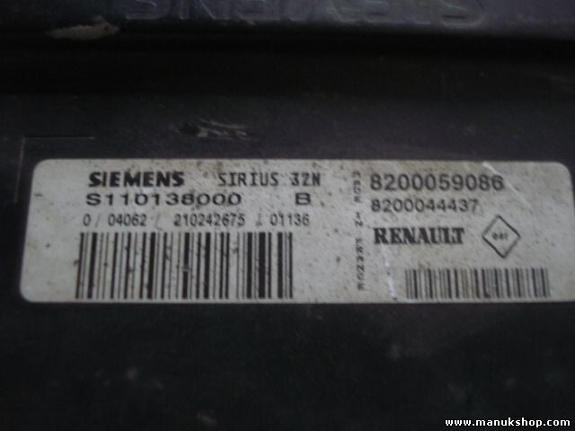 Centralita del motor Renault Megane Scenic 8200059086 8200044437 S110138000B
