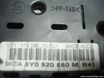 Cuadro de instrumentos Skoda Fabia 1.2 6Y0920880M B41 VDO VD1 110080253001