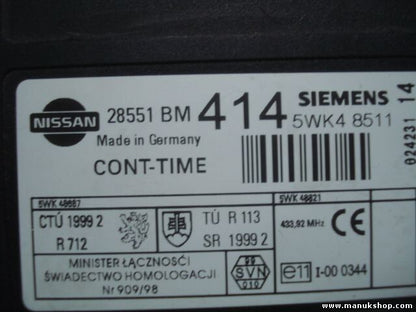 Controlador cierre centralizado Nissan Almera 28551 BM 414 28551BM414 SIEMENS