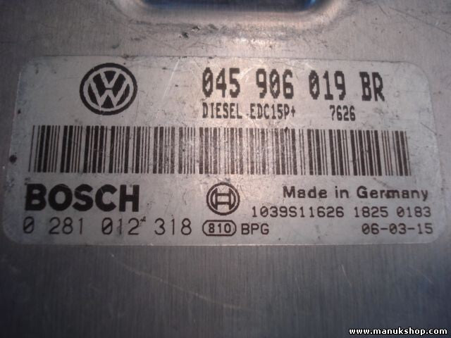 Centralita del motor Skoda Fabia VW Polo Seat Ibiza 1.4 TDI 0281012318