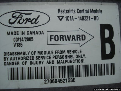 Sensor de impacto de airbag Ford Transit 2005-2009 1C1A14B321BD 1C1A-14B321-BD