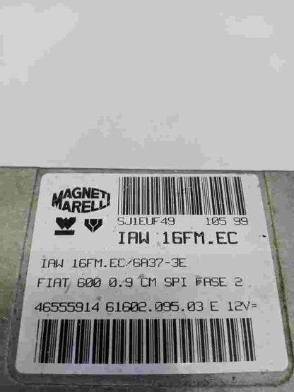 Centralita del motor Fiat 600 0.9 CM SPI FASE 2. IAW16FMEC 46555914 6160209503E