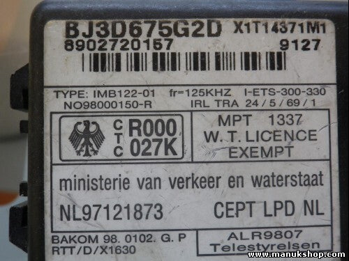 Control de la unidad de alarma inmovilizador módulo Mazda 323F BJ BJ3D675G2D