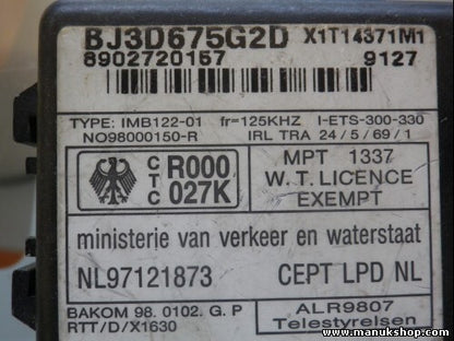 Control de la unidad de alarma inmovilizador módulo Mazda 323F BJ BJ3D675G2D