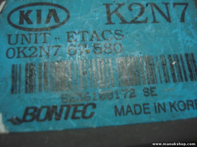 Segnali luminosi unità di controllo Kia Sephia 0K2N767580 K2N7 OK2N767580