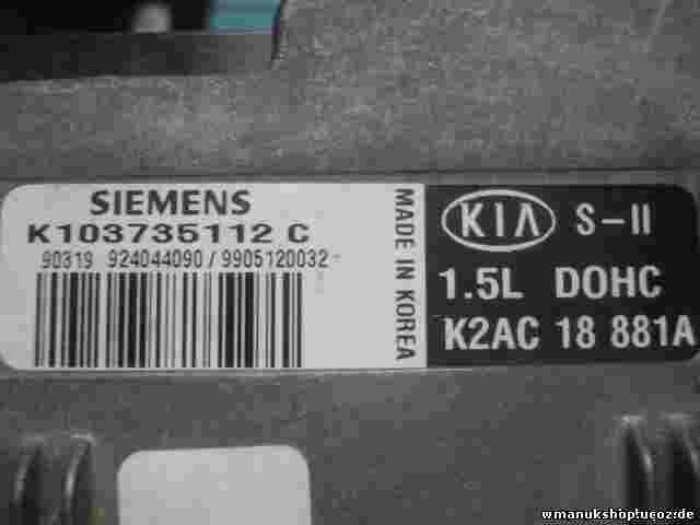 Centralita Kia Shuma I 1.5i K2AC18881A K2AC 18 881A SIEMENS K103735112C