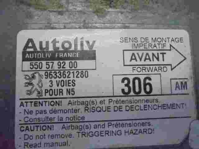 Sensor de impacto de airbag Peugeot 306  (AM) 9633621280  550579200