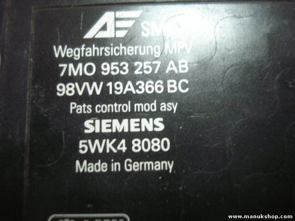 Control de la unidad de alarma inmovilizador módulo VW Volkswagen 7M0953257AB