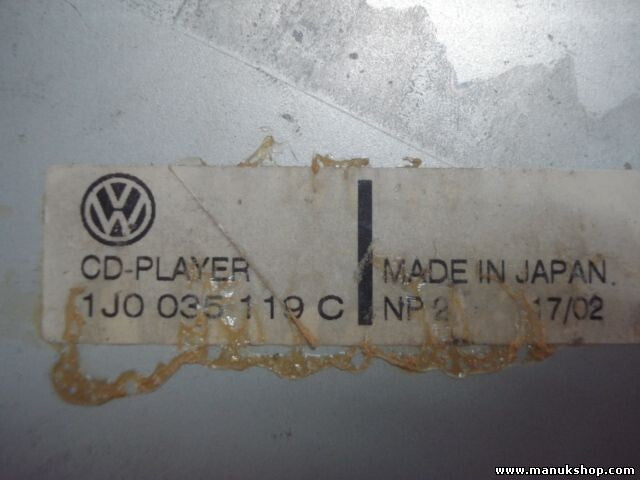 Radio CD-PLAYER Cargador VW Volkswagen Sharan Passat 3BG Golf 4 1JO035119C