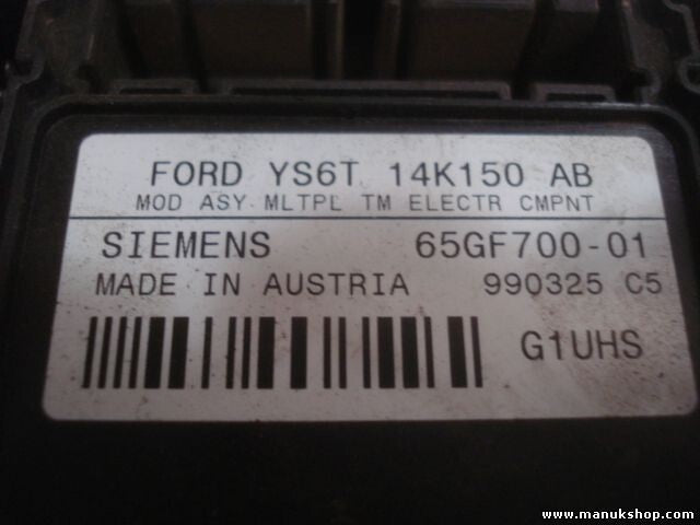 Caja de fusibles Ford Fiesta IV G1 UHS YS6T14K150AB YS6T 14K150 AB 65GF700-01