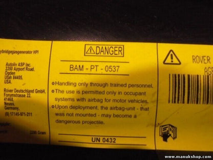 Airbag del pasajero Land Rover EHM000290PUY 5EB00LAZ 38657 CPX H24 4T ACA