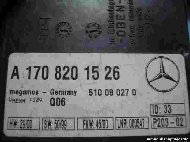 Controlador de alarma Mercedes-Benz SLK 230 A1708201526  510080270 510 080 27 0
