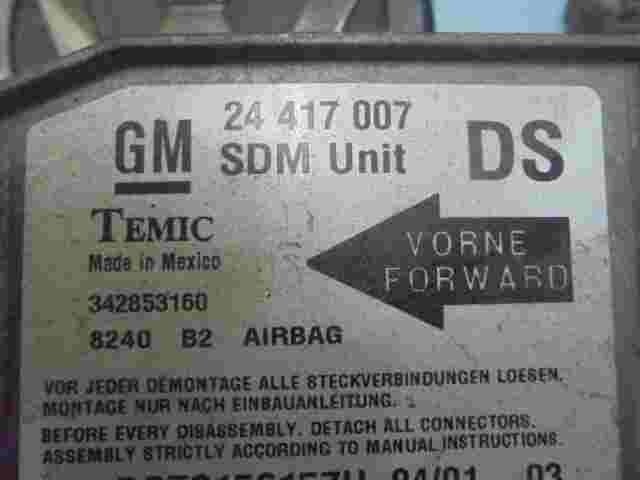 Airbag Centralita Opel Corsa GM 24417007 DS 24417007DS TEMIC 342853160 8240 B2