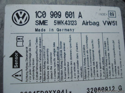 Sensor de impacto de airbag Skoda Fabia INDEX 1C0909601A 1CO909601A 5WK43123