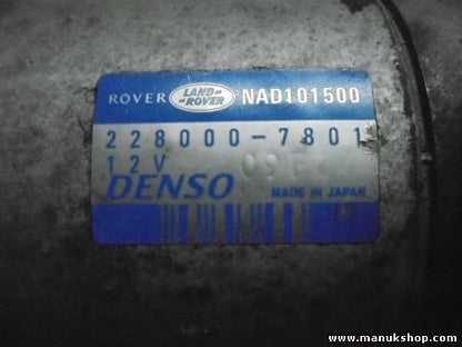Motor de arranque Land Rover 2280007801 228000-7800 NAD101500 NAD101140 LRS01551