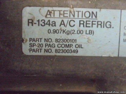 travesaño superior Jeep Cherokee (XJ) 2.5 TD 55036332 82300101 82300349 R134A