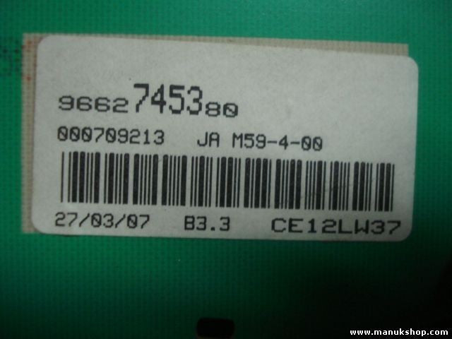 Cuadro de instrumentos Citroen Berlingo MF 1.6 HDI 9662745380 000709213 JAM59400