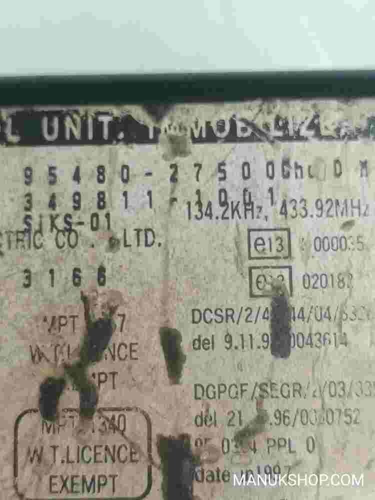 Control de la unidad de alarma inmovilizador módulo Hyundai Coupe 9548027500