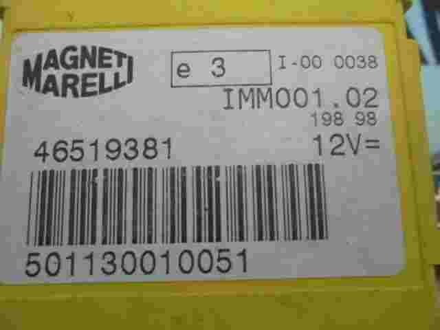 Controllo unità di allarme immobilizzatore modulo Fiat Brava Palio 46519381