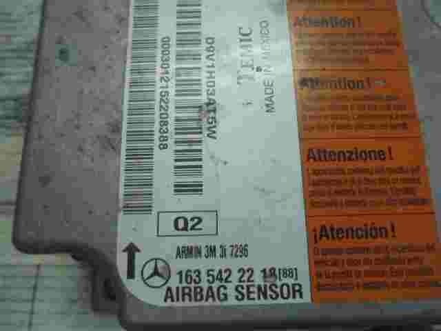 Sensore di impatto airbag Mercedes ML W163 Q2 1635422218 Temic D9V1H03AT5W