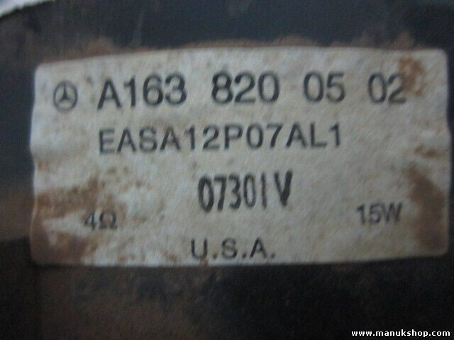 Altavoz Mercedes-Benz W163 M Klasse ML 320 A1638200502 A 163 820 05 02