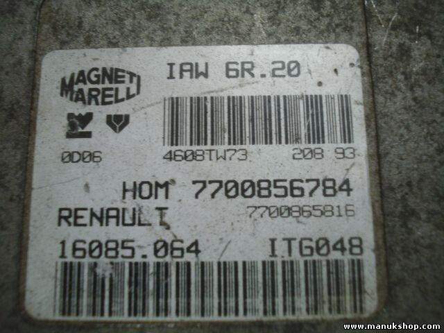 Centralita del motor Renault Twingo HOM7700856784 7700856784 7700865816 16085064