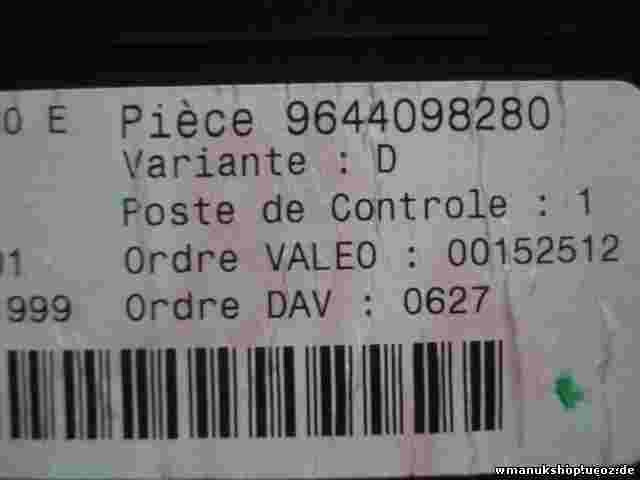 Caja de fusibles Peugeot 307 9644098280 9636760580E 9636760580 E VALEO 19701