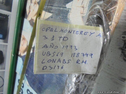 Palier transmision trasero izquierdo Opel UB569 188749 03146