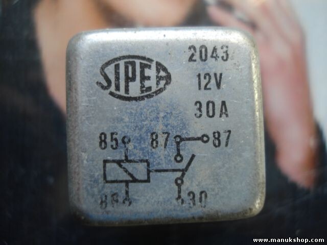 Relé Iveco 204312V30A sipea 2043 12V 30A