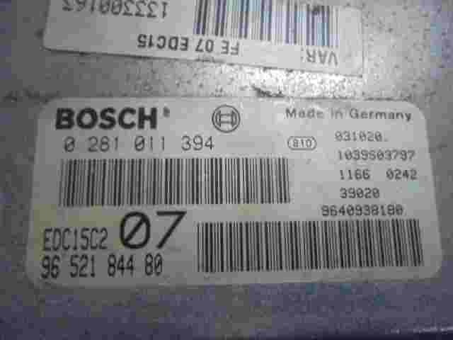 Centralita del motor Citroen C5 9652184480 96 521 844 80 9640938180 0281011394