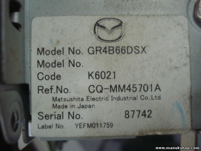 Radio CD Player Mazda 6 727083 Panasonic GR4B66DSX CQMM4570AK CQ-MM4570AK
