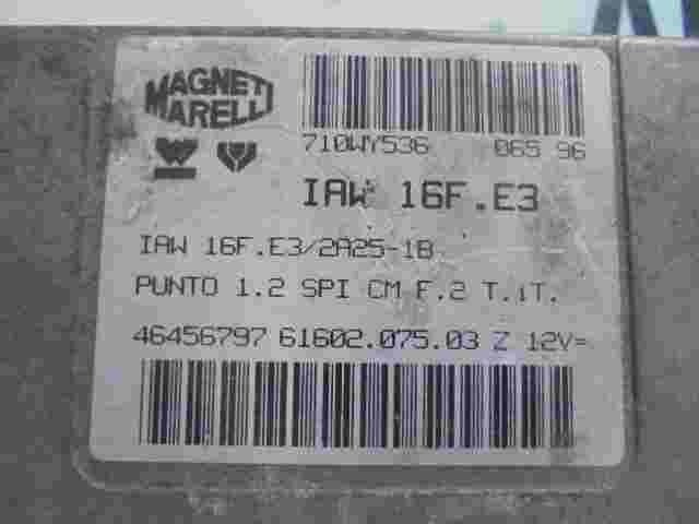 Centralina Fiat Punto 1.2 46456797 6160207503Z IAW16FE3 IAW 16F.E3/2A25-1B