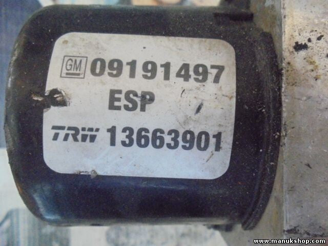 Unidad hidráulica del ABS Opel Vectra C GM 09191497 ESP TRW 13663901 13509201