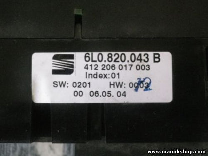 A/C System Seat Ibiza Index 01 6L0 820 043 B 6L0820043B 6LO820043B 412206017003