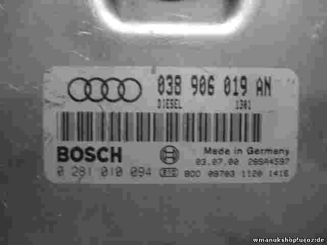 Centralita Audi A4 B5 1.9 Diesel 1994-2001 038906019AN BOSCH 0281010094