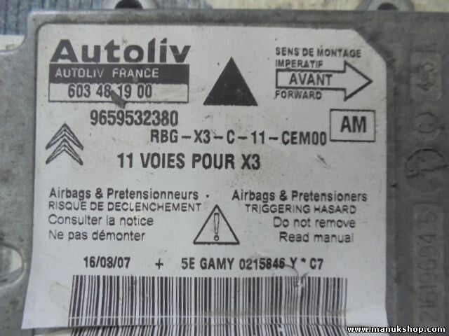 Sensor de impacto de airbag Citroen C 5 (AM) 9659532380 AUTOLIV 603481900