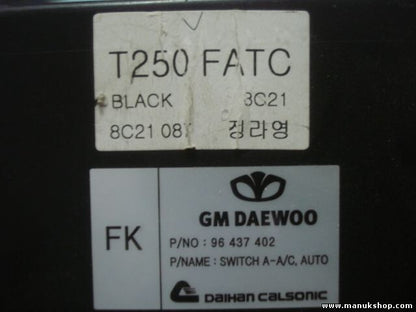 A/C System Chevrolet Aveo 2008 DAIHAN CALSONIC 96 437 402 96437402 T250 FATC