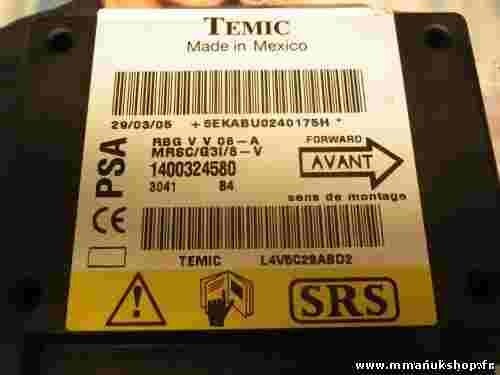 Airbag Centralita Citroen C8 1400324580 TEMIC RBGVV08-A MRSC/G3I/8-V