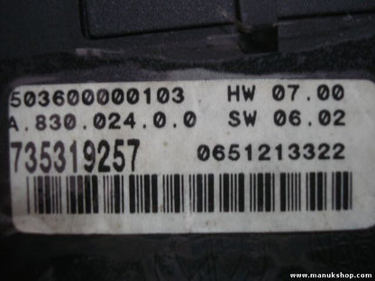 A/C System Fiat Stilo 503600000103 735319257 HW07.00 SW06.02 A.830.024.0.0