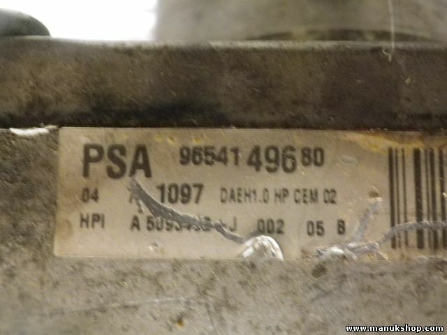 Bomba de dirección Peugeot 307 1.6 2004 9654149680 DAEH1.0 HP CEM 02 A5093402J