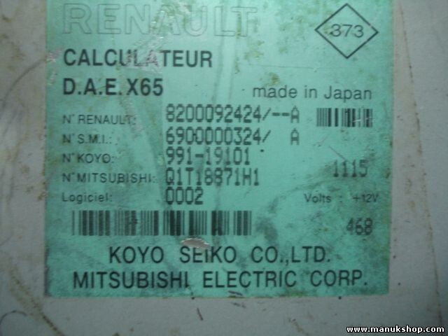 Control de dirección asistida Renault Clio 1.2 16V 2001 8200092424A 6900000324A