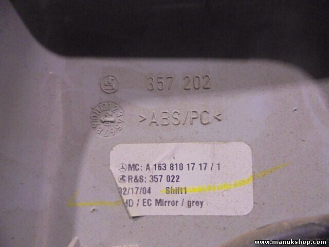 Specchietto retrovisore interno specchio Mercedes-Benz ML W163 A1638101717 16...
